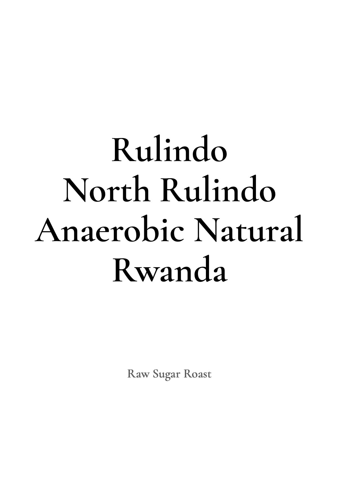 Raw Sugar Roast